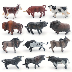 Wild Animal Figurine Set Mixed PVC for Kids' Cognitive Development