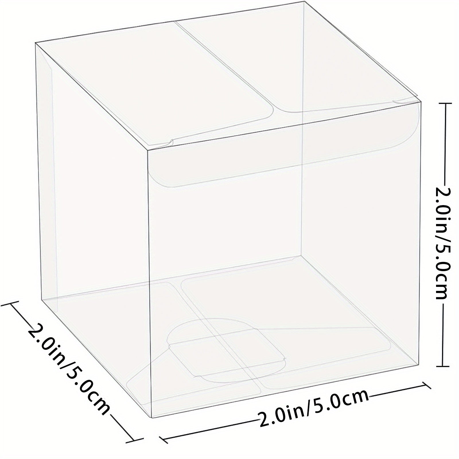 100pcs Clear Small Gift Boxes for Candy Macaron Chocolate