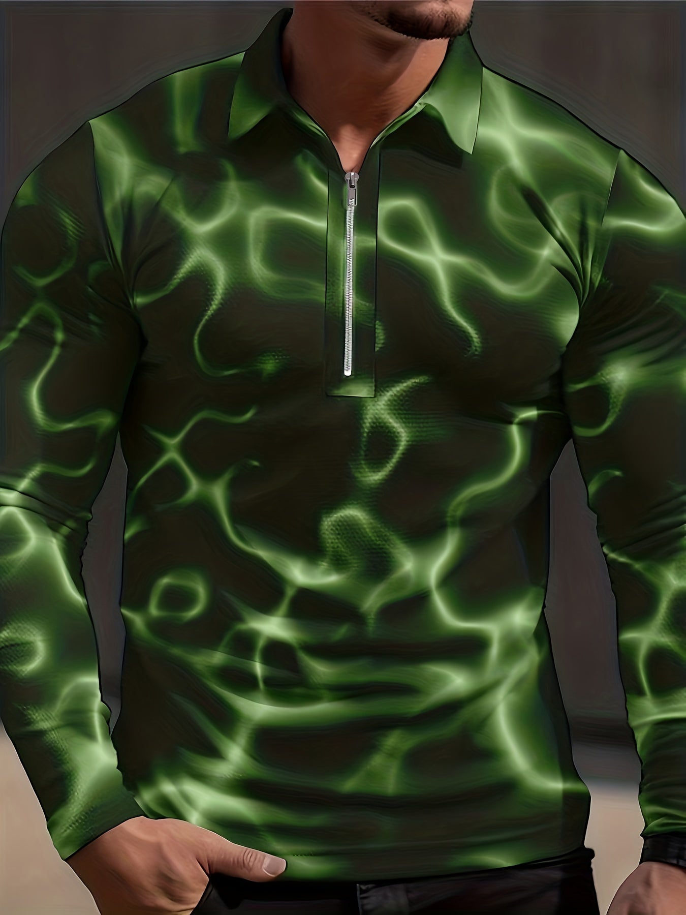 Tie Dye Men's Custom Fit Long Sleeve Shirt