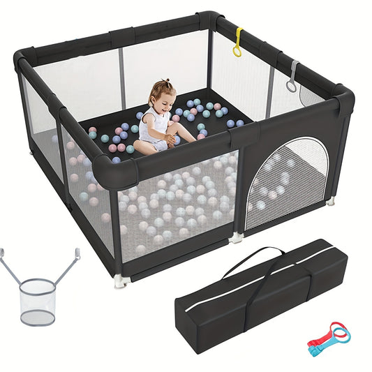 Large Baby Playpen with Non-Slip Base