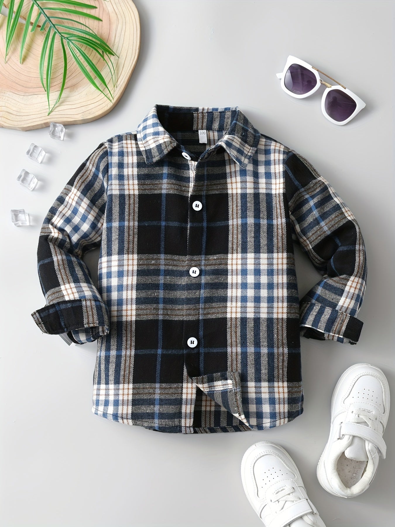 Boys Formal Outfit Striped Shirt & Suspender Pants Set