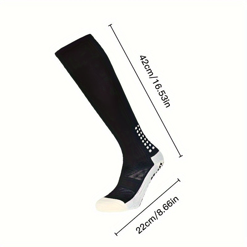 Anti Slip Football Socks for Men & Women - Thick Padded Sweat Absorption