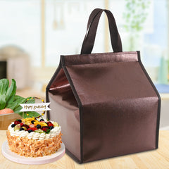 Brown Coffee Cake Insulation Bag Large Capacity Refrigerated Soft Cooler