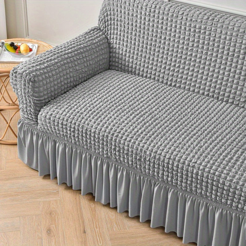 Seersucker Sofa Slipcover Universal Couch Cover Furniture Protector
