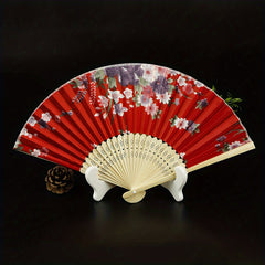 Chinese Style Folding Fan Bamboo Hollowed Paper Fan