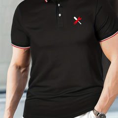 Men's Wrench Print Casual Polo Shirt