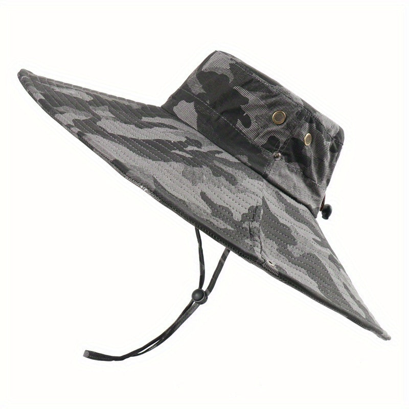 Oversized Brim Bucket Hat for Outdoor Sun Protection