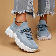 Women's Chunky Sneakers Lace Up Running Shoes