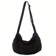 Men's Canvas Messenger Bag Large Capacity Crossbody Bag