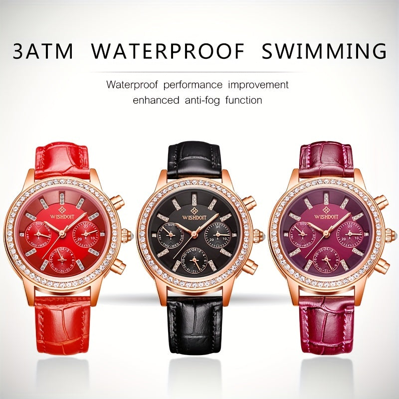 WISHDOIT Girls Waterproof Steel Calendar Quartz Analog Watch