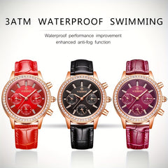 WISHDOIT Girls Waterproof Steel Calendar Quartz Analog Watch
