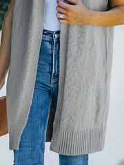 Open Front Cardigan Stretch Vest