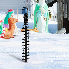 Christmas Snow Gauge Garden Stake - Deer Snow Depth Measuring Ruler
