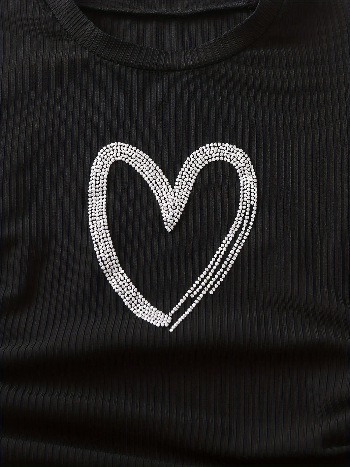 Girls Heart Graphic Ruched Knit Dress