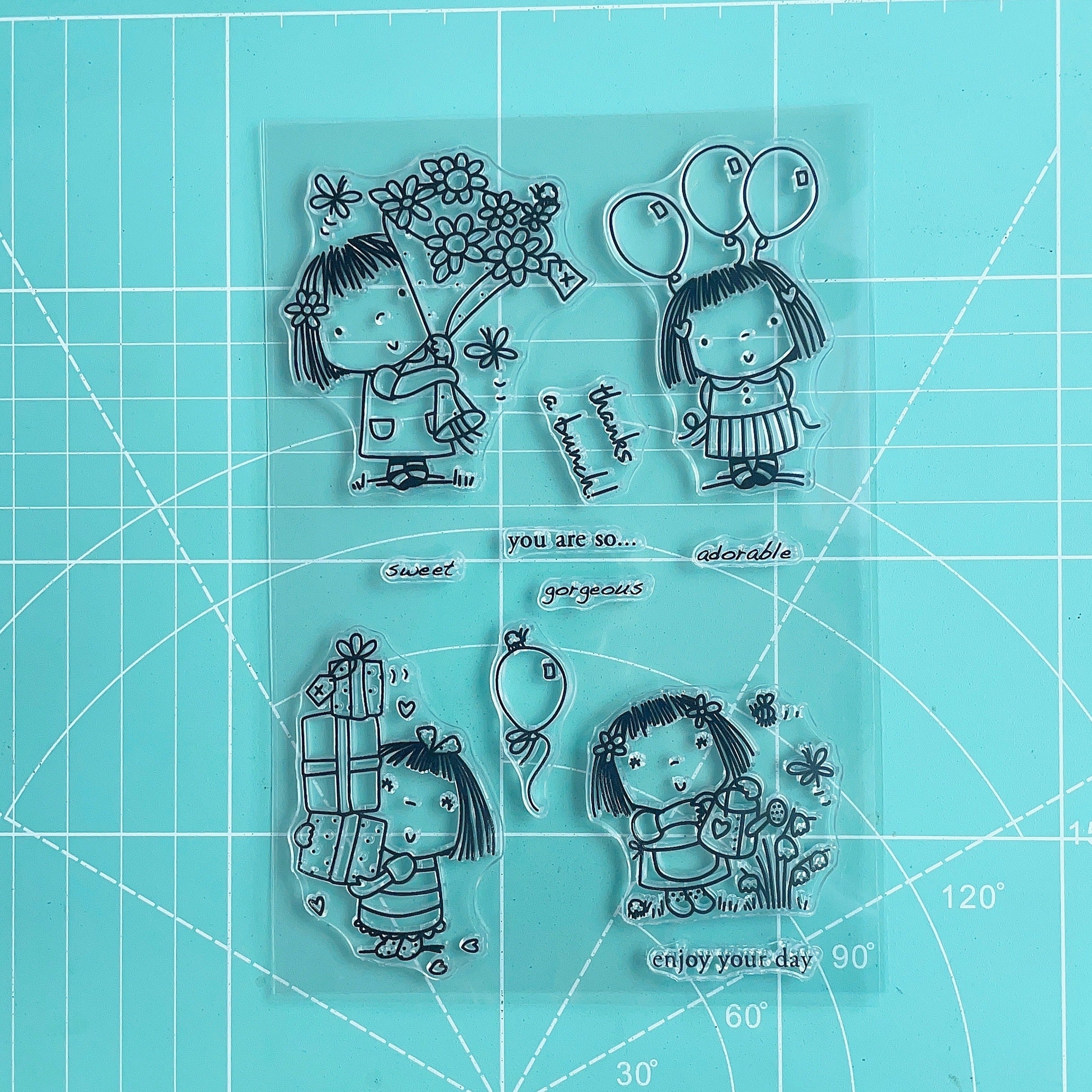 Girls Silicone Transparent Seal Stationery Seal For Kids