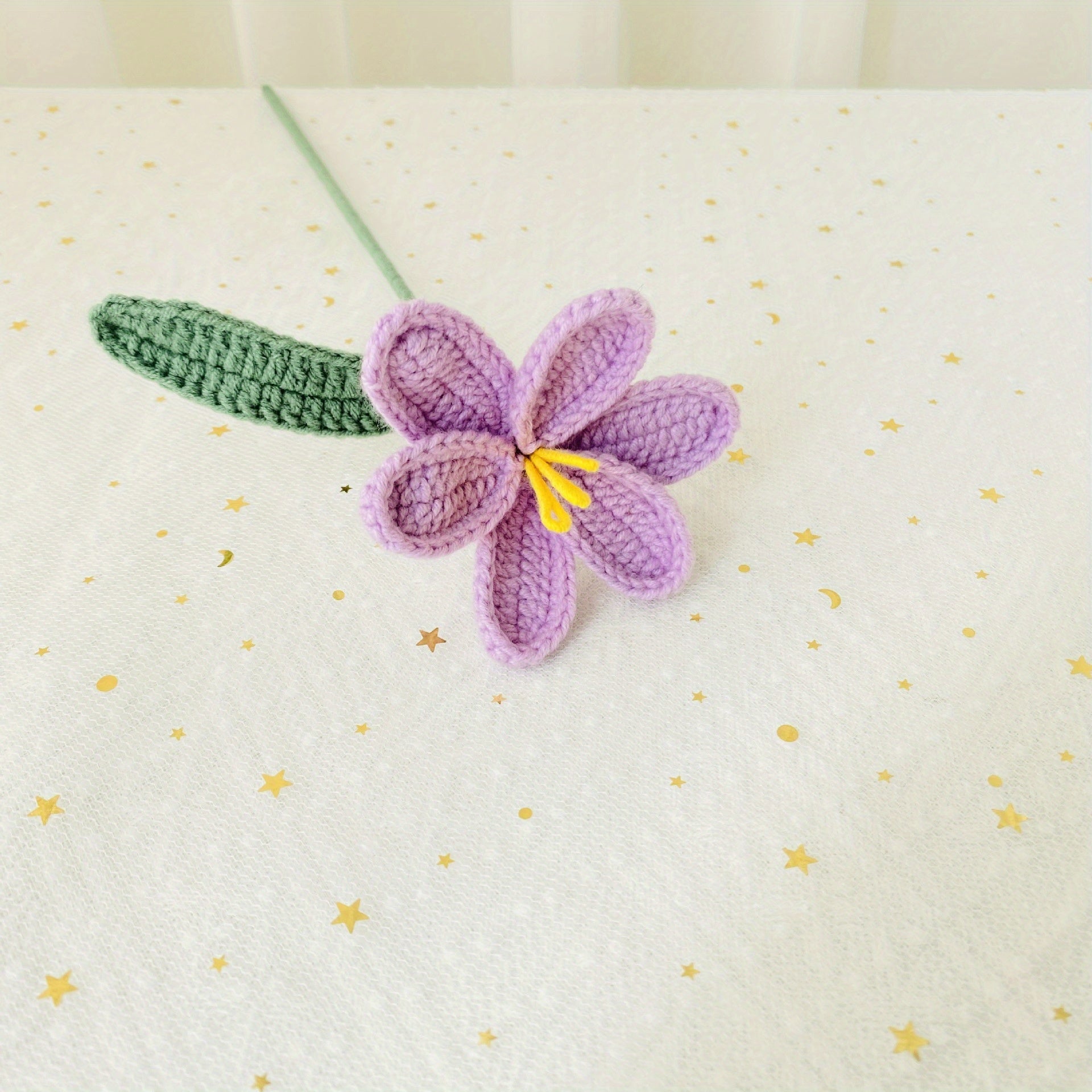 Crochet Blooming Tulip by Milk Cotton Yarn Forever Flower for Mother's Gift