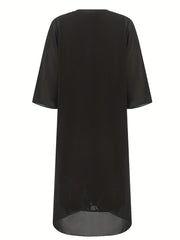 Long Cardigan & Lace Party Dress Set