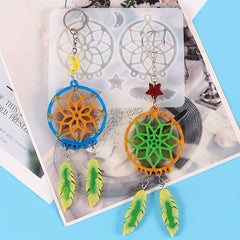 Dream Catcher Silicone Mold Resin Casting DIY Decoration Key Chain Earrings Neck