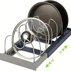 Adjustable Storage Rack Pot Lid Organizer