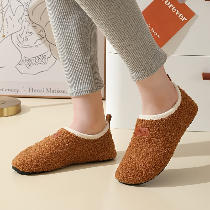 Men's Warm Fleece Slipper Socks Soft Sole Lightweight Non Slip Slippers