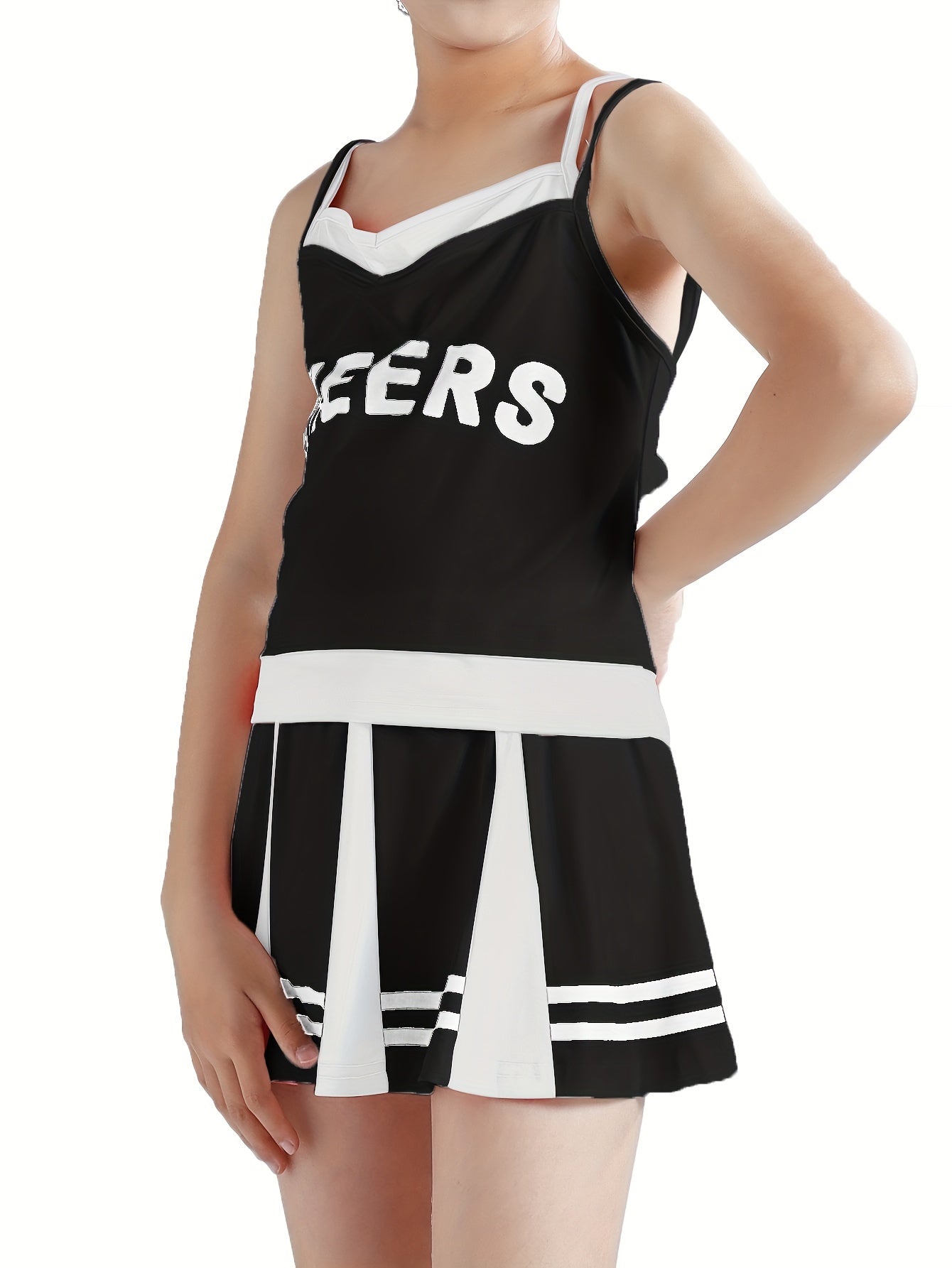 Girls Casual Cheer Set Slim Outfits for Sports Party Gift