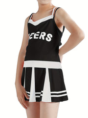 Girls Casual Cheer Set Slim Outfits for Sports Party Gift