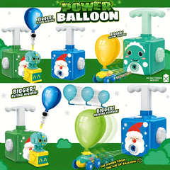Christmas Toy Set Santa Claus Balloon Car & Flying Whistle Power Balloon