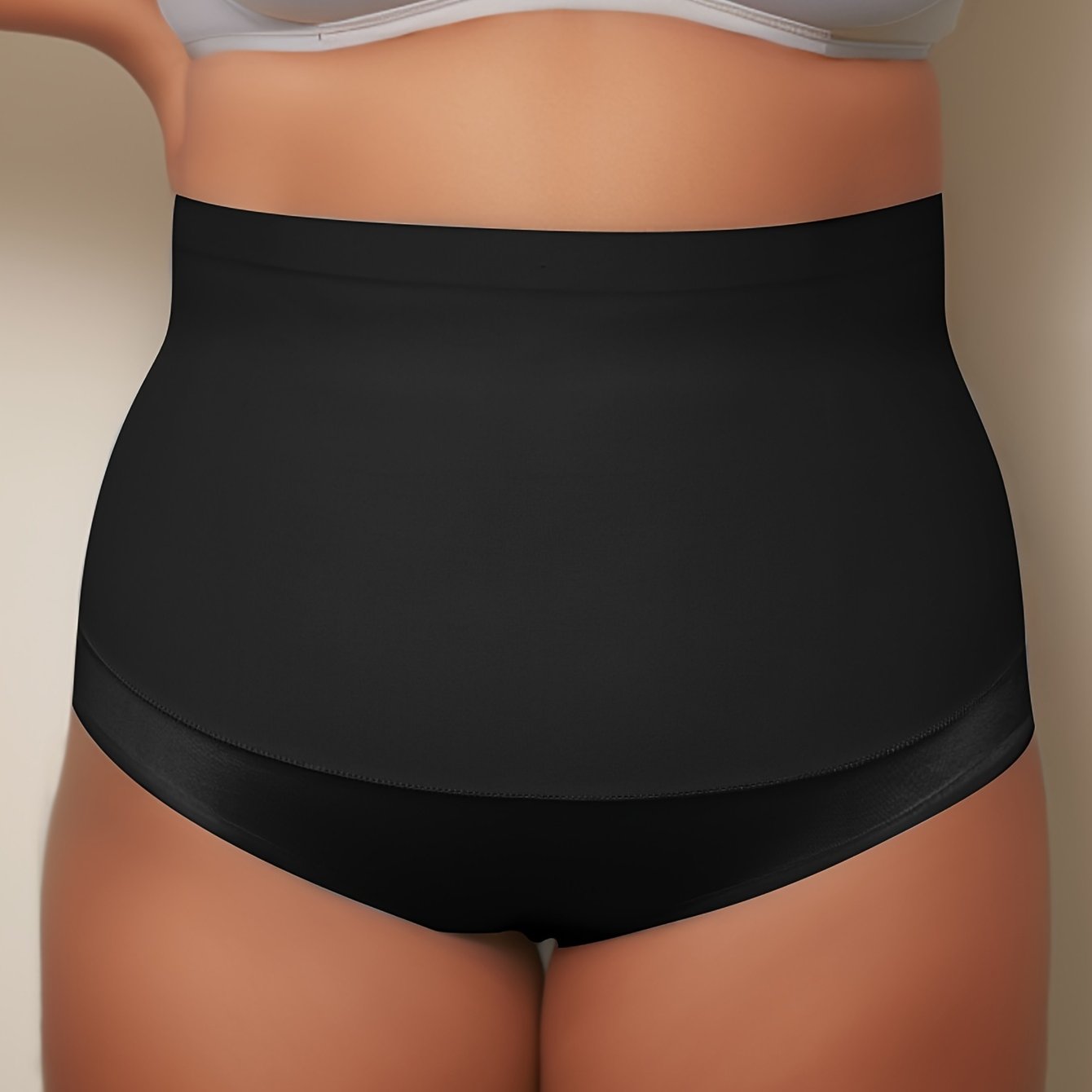 Solid Tummy Control High Waisted Shapewear Panty