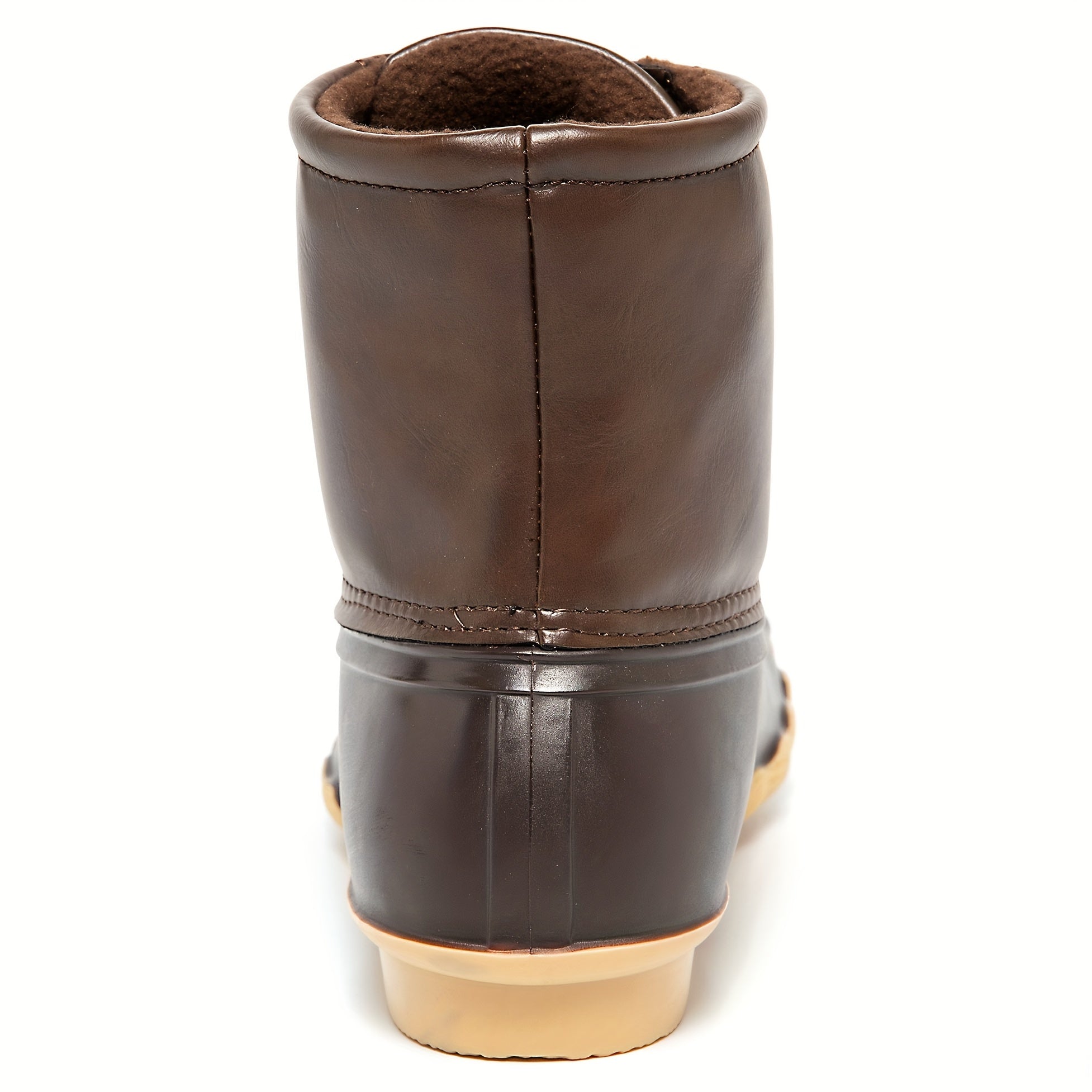 Thermal Waterproof PVC Duck Boots Lace Up Non Slip Snow Rain Boots