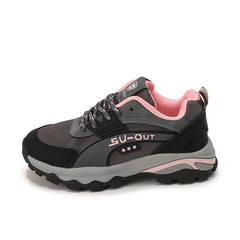 Girl's Knit Hiking Shoes Comfy Lace Up Sneakers