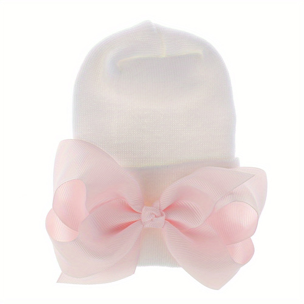 Double Layer Baby Hat With Bow - Men Women