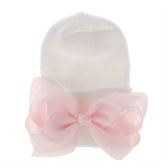Double Layer Baby Hat With Bow - Men Women