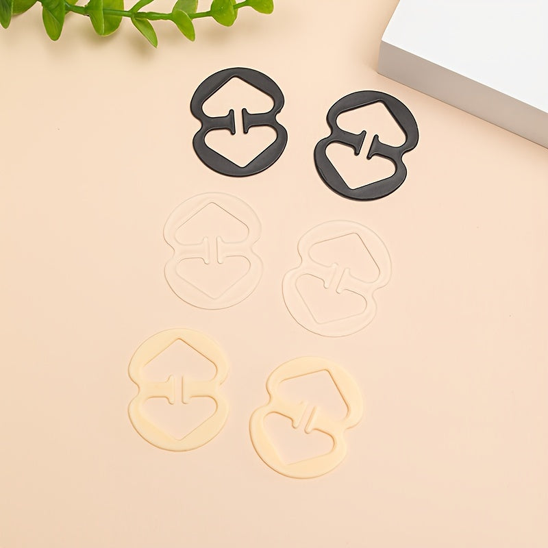 6pcs Invisible Bra Strap Clips Non slip Buckles Women's Lingerie Accessories