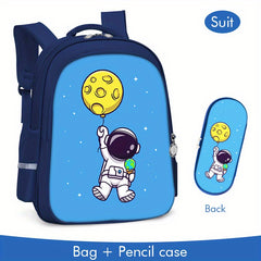 Rocket Moon Astronaut Schoolbag Laptop Bags Outdoor Sports Backpack