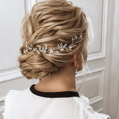 Fashionable Alloy Leaf Hairband Bridal Updo Hair Accessory Wedding Theme