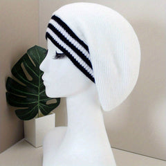 Slouchy Knitted Beret Breathable Beanie Windproof Warm Knit Hats Women