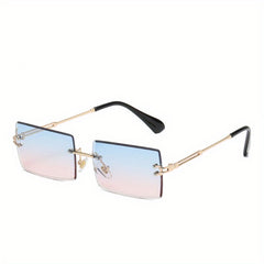 Men's Rimless Gradient Polarized Sunglasses UV400