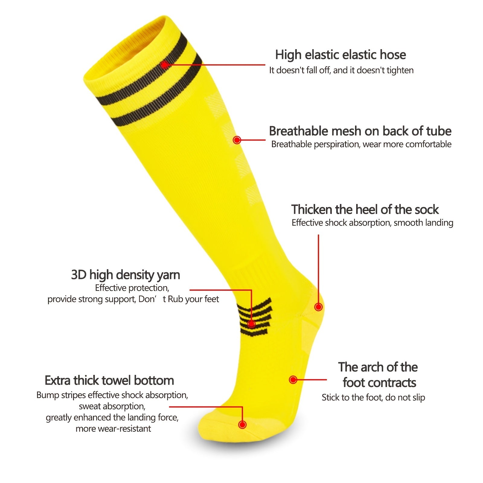 Breathable Anti Slip Soccer Sports Socks