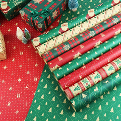 8pcs Christmas Gift Wrapping Paper Art Craft Decoration 50x70cm