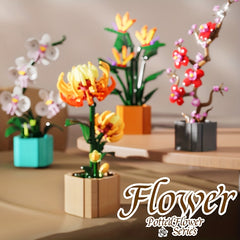 Mini Brick Flower Models, Educational Toys for Christmas, Mother's Birthday