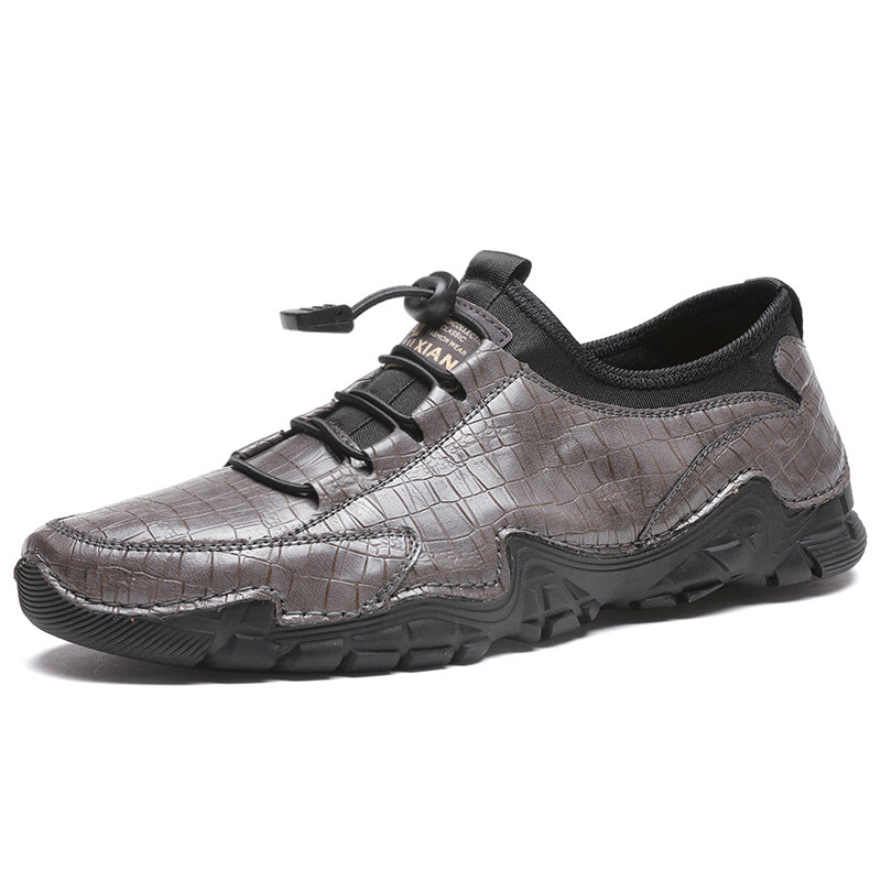 Men's Microfiber PU Leather Slip On Casual Shoes