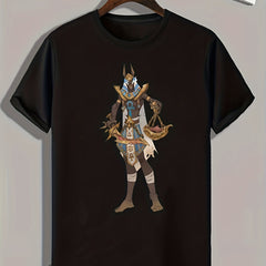 Cartoon Print Men's Graphic Tee Casual Summer T-shirt