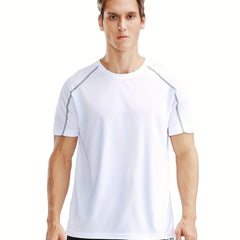 Men's Active Stretch Crew Neck Tee for Outdoor Activities