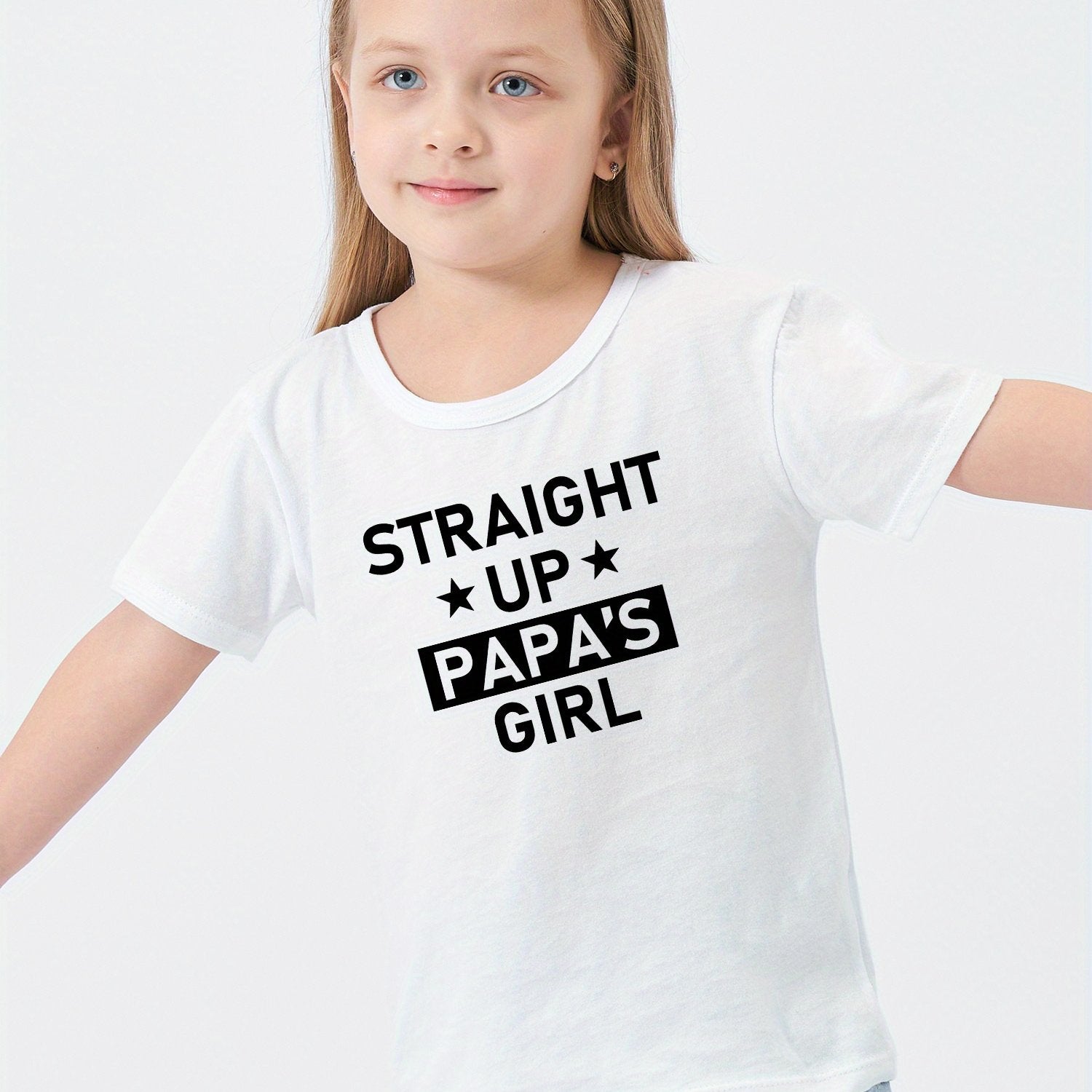 Papa's Girl Cotton T shirt for Girls