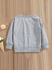 Toddler Girls Letter Print Sweatshirt, Long Sleeve