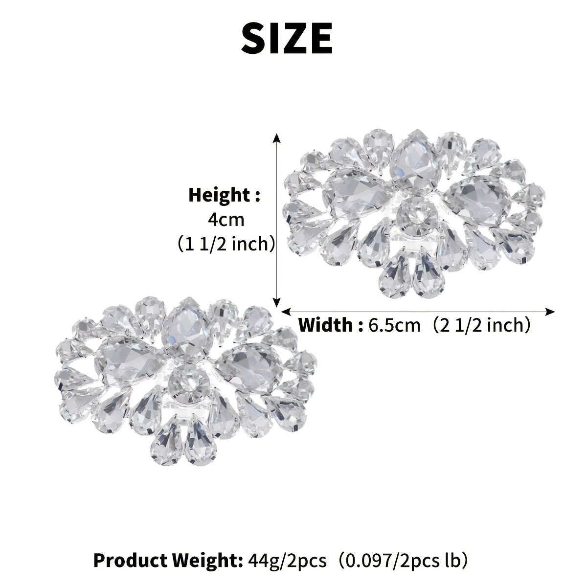 Rhinestone Shoe Clips DIY Floral Shoe Buckle Wedding Party