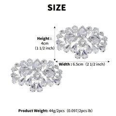 Rhinestone Shoe Clips DIY Floral Shoe Buckle Wedding Party