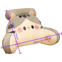 Jumbo Cartoon Cat Plush Pillow for Office Chair Car Seat Sofa Couch