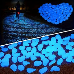 200pcs Luminous Stones Garden Fish Tank Gravel Outdoor Decoration