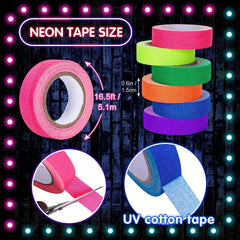 Neon UV Light Luminous Tape 1.52cm x 5.03m